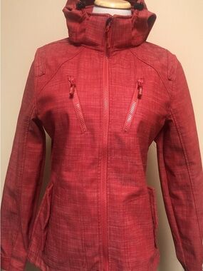 Oxygen Size Medium Women's Red Hooded Jacket